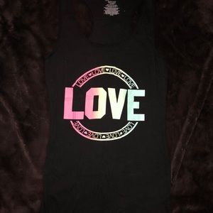 Black and neon love tank